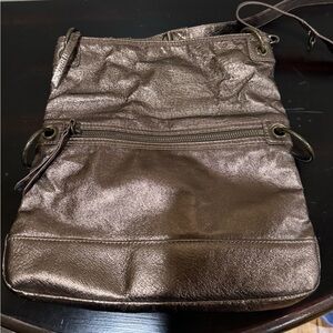 The Sak Metallic BrownBronze Leather Crossbody Bag